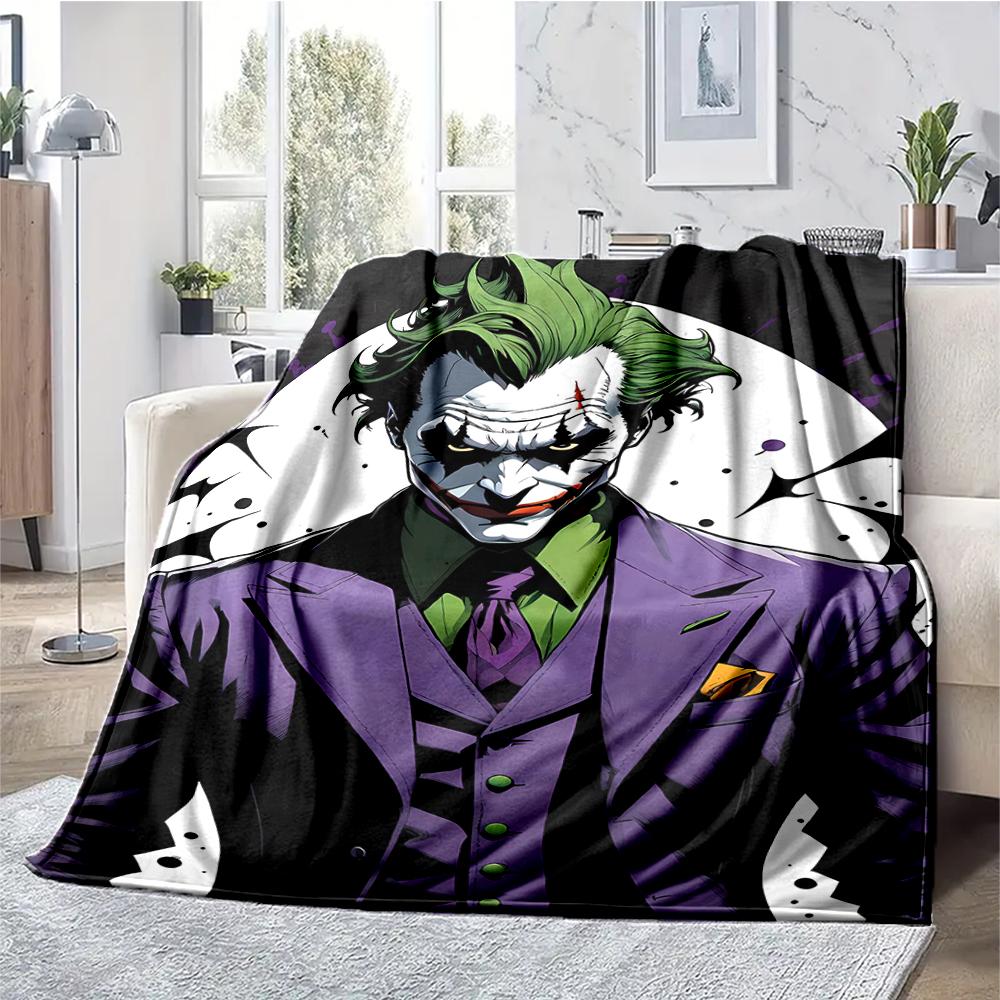 Joker Theme Printed Blanket - Perfect for Couch, Bed, Travel & Outdoor Use | Machine Washable, Cozy & Durable.