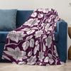 Soft Velvet Throw Blanket Floral Pattern Sofa Bed Living Room Decorative Blanket for Home Decor