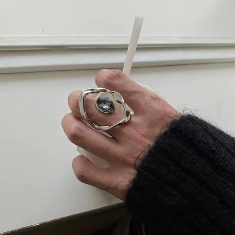 Openable Finger Rings Exaggerated Line Adjustable Opening Rings Eye Catching Finger Jewelry Suitable for Daily Wear
