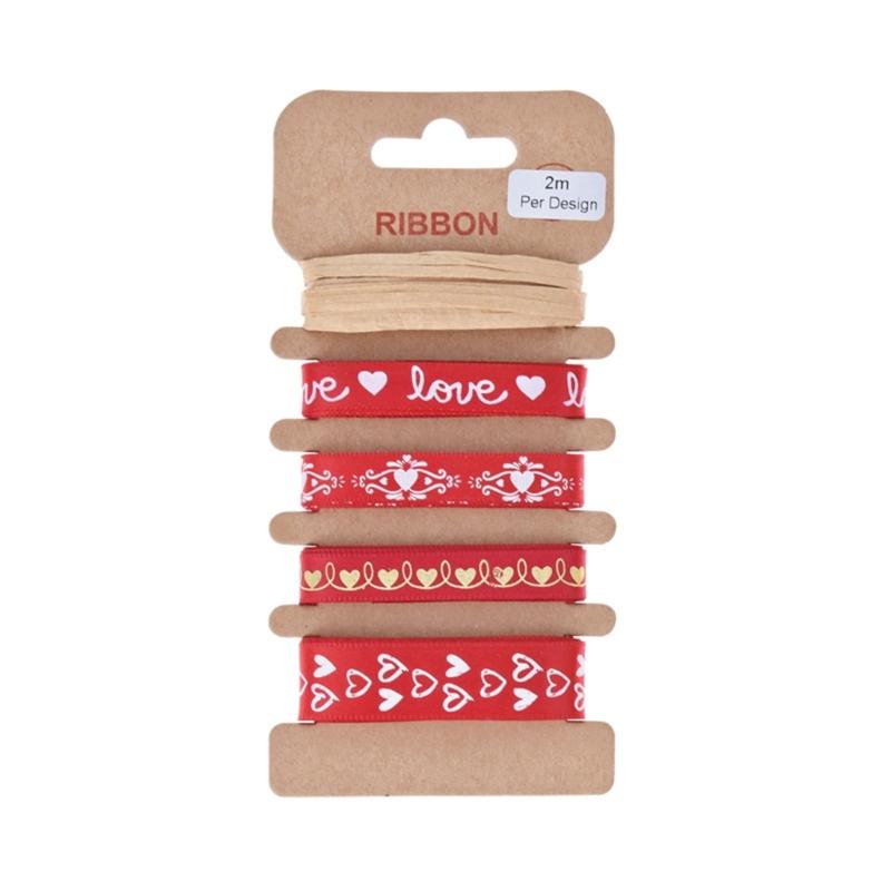 

Silk Ribbon for Valentine s Day Gifts Colorful Ribbon for Personalized Crafts Versatile Ribbons for Crafts Love Ribbon 1 красный