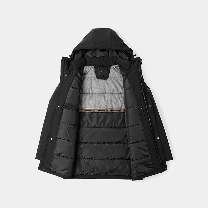 HLA Men's Hooded Padded Winter Jacket