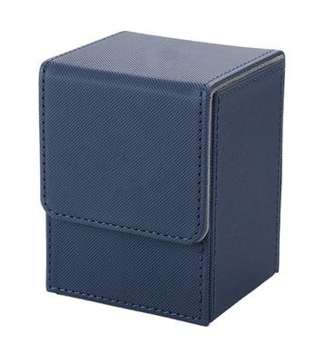 Venssu Kortfodral Handelskortsfodral Vertikalt Magnet PU-läder 100 Kortfodral Kompatibel Pokemon Duema Olika Kortspel "Yu-Gi-Oh! LÅDA" (Marinblå)