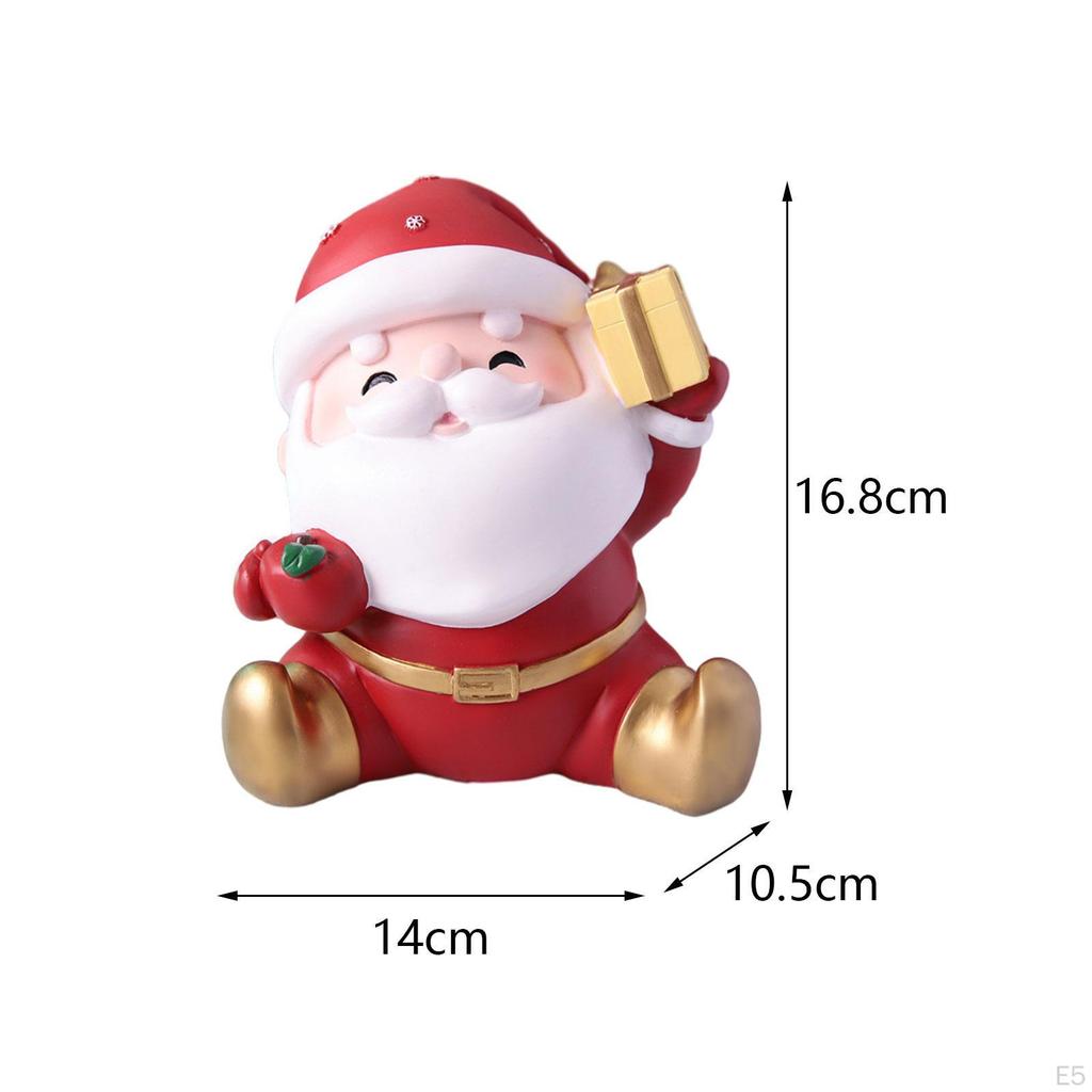 Christmas Decoration Piggy Bank Figurine Photo Prop Table Sculpture for Indoor Home Decor