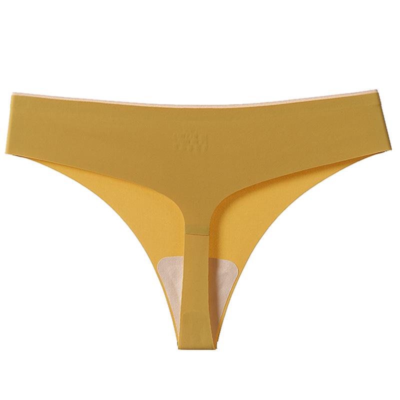Dámské sexy ledové hedvábné rychleschnoucí bezešvé thong spodní prádlo na jaro a léto