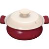 Wahei Freiz Tabletop for Induction and Gas Lightweight Pot, 18cm, 1-2 People, Red, Compatible, Ceramic, RB-3213