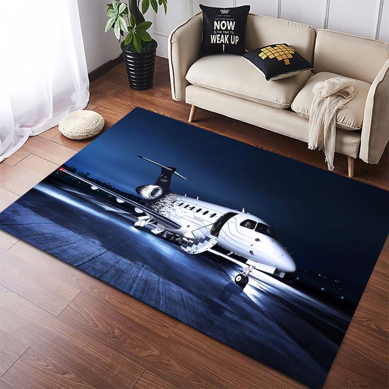 Solar System & Galaxy Educational Area Rug, Non-Slip Floor Mat for Kids Room