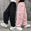 Modische Sommer Kinder Fallschirm Cargo Hosen für Kinder Teenager Sport Schweißhosen Mädchen Street Style Hip Hop Hosen 5-14J