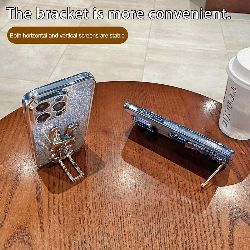 Pour Honor X8b 4G Étui avec Support Lapin Mignon Antichoc Mince Housse de Téléphone