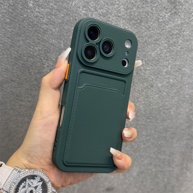 Étui portefeuille de luxe en silicone souple pour iPhone 17 Air 16E 15 14 Plus 13 12 Mini 11 Pro Max XR XS Antichoc Porte-cartes Fente Couvercle