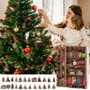 Christmas Tree Shaped Bookshelf Pendant Advent Calendar 24 Days 2D Acrylic Book Stacking Pendant Countdown Calendar Boxes