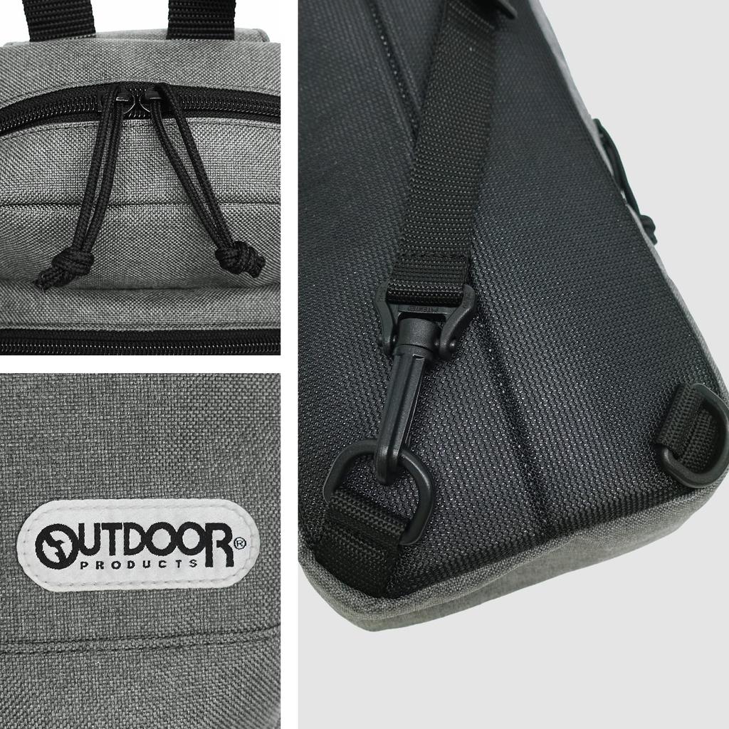 [OUTDOOR PRODUCTS] Shoulder Bag Heather Text Vertical Large Capacity Crossbody One-Shoulder, Heather Gray