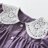 Summer Girls Cotton Princess Dress Breathable Thin Ruffled Collar Baby Doll Dress for Toddler Kids Casual Party Wear