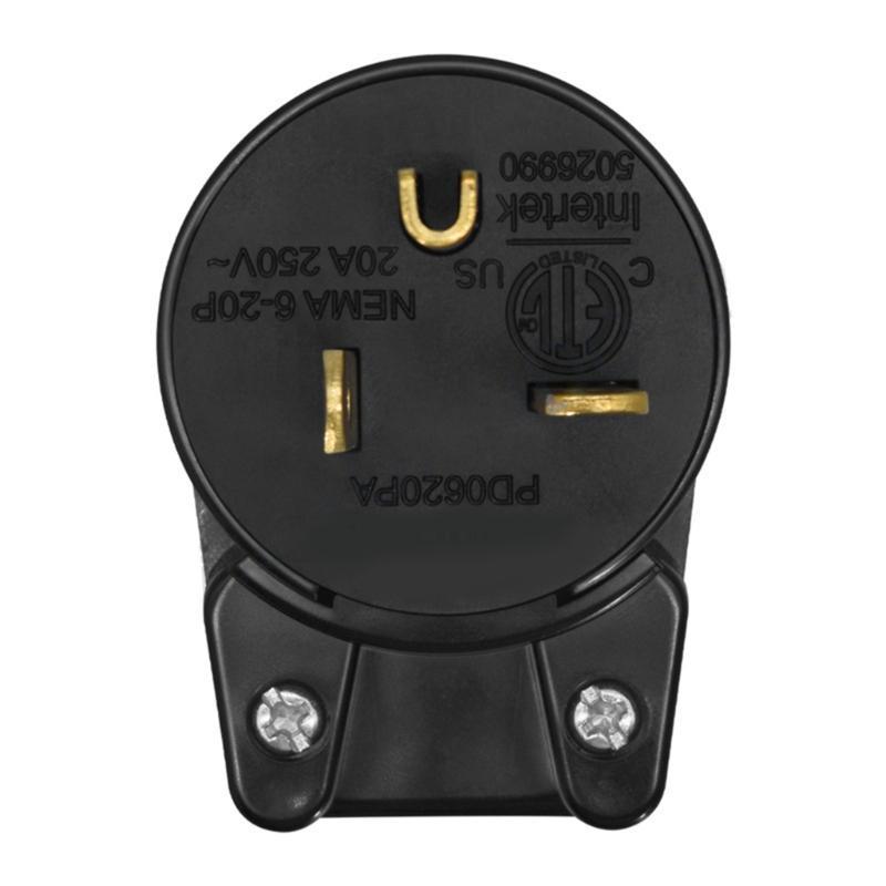 Industrial NEMA 6 20P 30Amp Power Plug Corrosion Resistant PD103050PA PA66 Construction for Harsh Environment