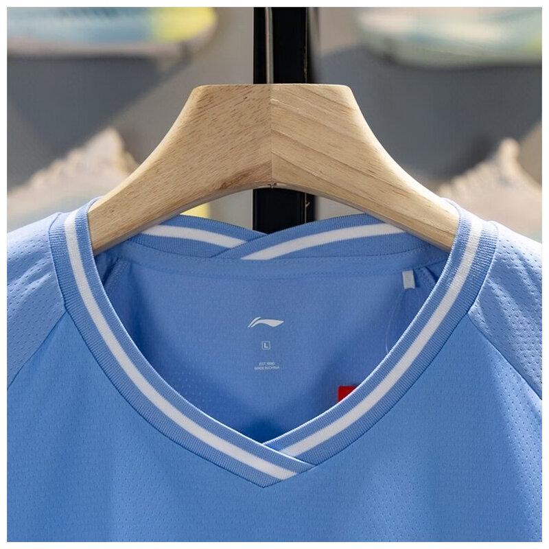 Li-Ning Quick-Dry V-Neck Badminton & Table Tennis Shirt