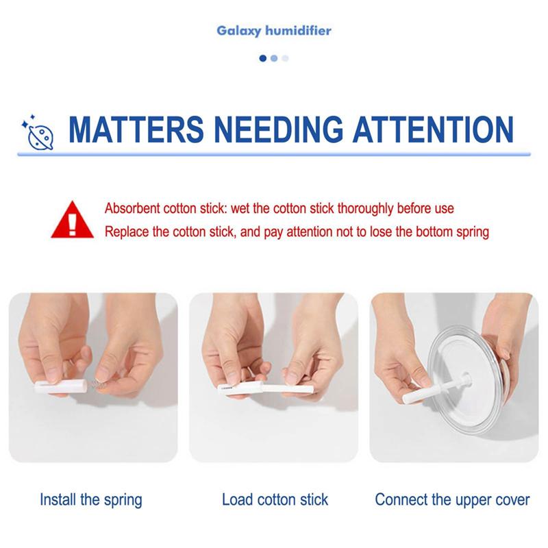 Galaxy Air Humidifier with Colorful Atmosphere Light USB Large Spray Mist Maker for Household Office Bedroom Night Use