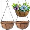 1PCS Round Hanging Basket Coco Liner Coconut Fiber Replacement Flower Basket For Home Gardening, Balcony Gardens, Wedding Decor
