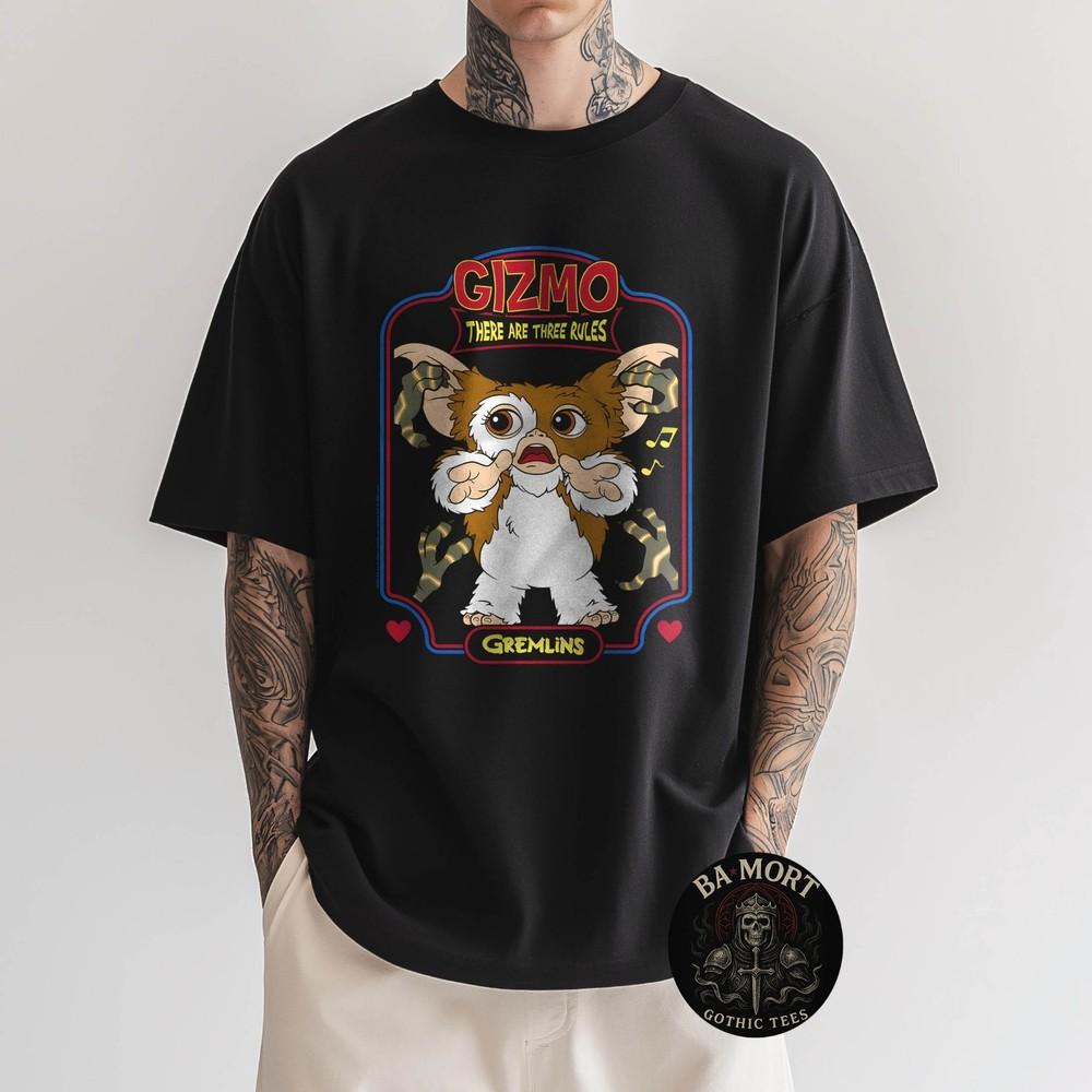 Gremlins There Are 3 Rules Gizmo Retro Poster 80#039;S Movie TShirt Unisex T-Shirt XL