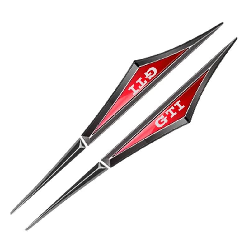 Golf 3 4 MK3 MK4 2026 Hot For VW VOLKSWAGEN 2PCS NEW Car ABS GTI Badge Fender Side Blade Emblem Sticker for VW GTI Golf 3 4 5 6 