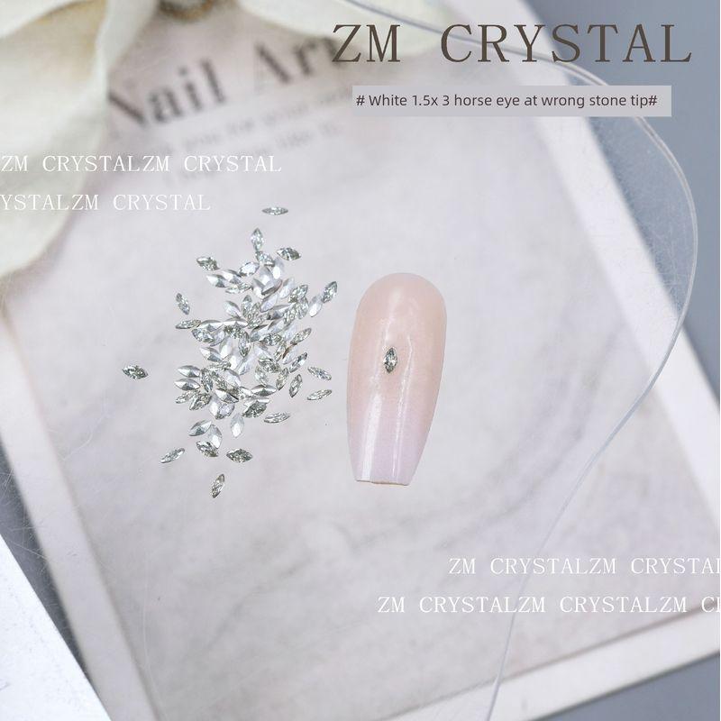 

Arrival Spirit Snake Manicure Jewelry Zircon Spell Diamond Mesh Red Super Flash Snake Year Champagne Nail Rhinestone-Sticking Nail Rhinestone Ornament [Pointed White Zircon] 1.5x 3 Horse Eye (20)