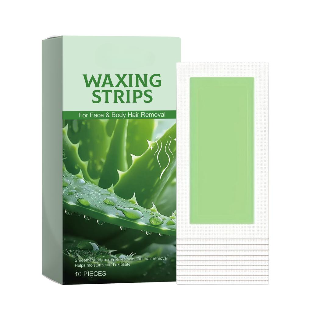 Waxing Strips for Face and Body Hair Removal Aloe Based Formula Suitable for Sensitive Skin Easy Application and Removal for Home Use 40 Pieces