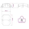 Camping Tarp Waterproof Grey and Orange 695 x 580 x 200 cm