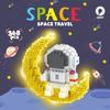 Knew built Luminous Astronaut Moon Micro brick Construction Bricks Kit Learning Playthings LED LIGHT Lights Technology Blocks ideal for Adults