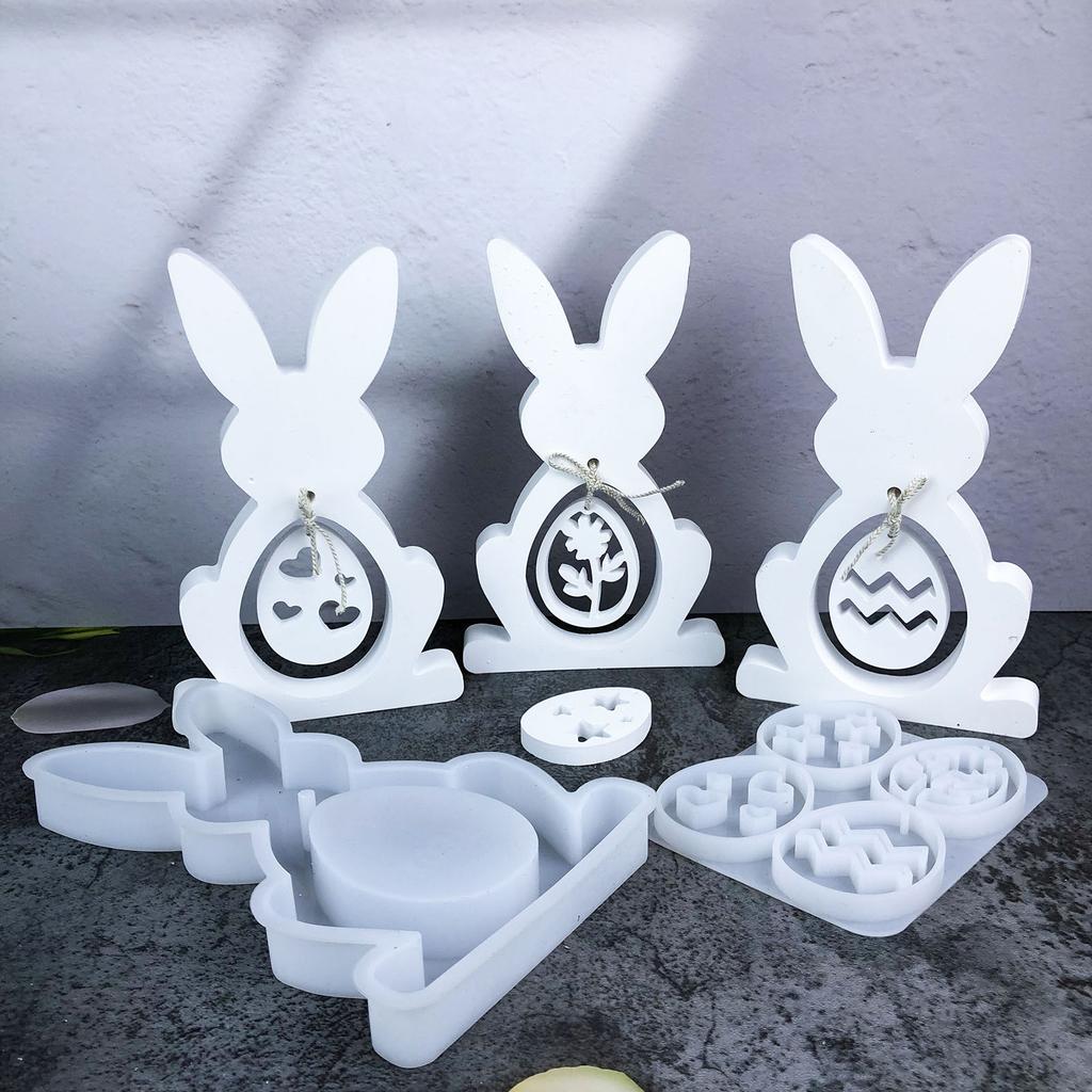High Quality Silicone Ornament Mold For Making Detailed Rabbit Figures And Hanging Rings Suitable For Creative Crafts