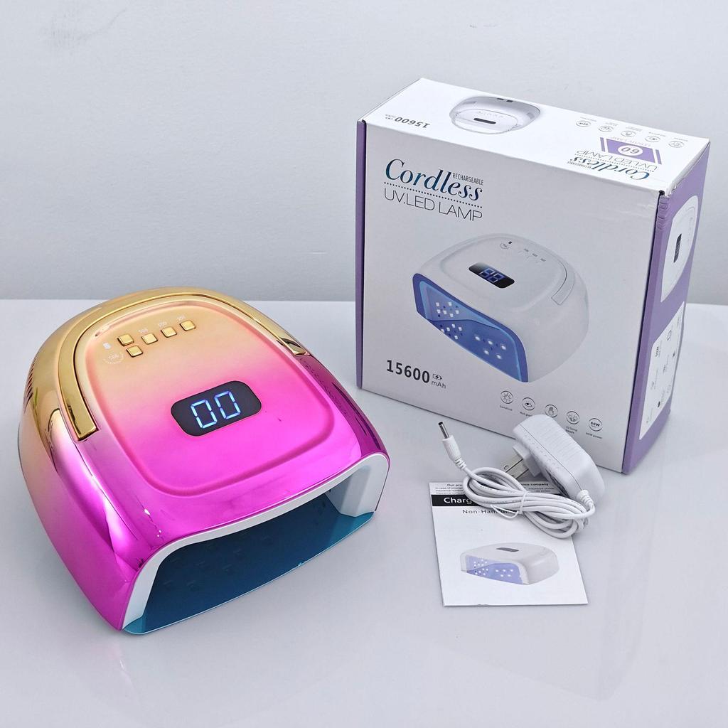 S20 Gradient Rechargeable Nail Light Therapy Machine, 60W High-Power Quick Drying for Nail Salons