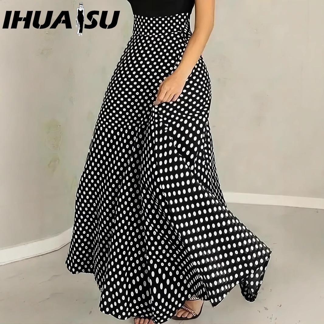 

IHUASU Женская Модная Повседневная Летняя Весенняя Юбка S чёрный