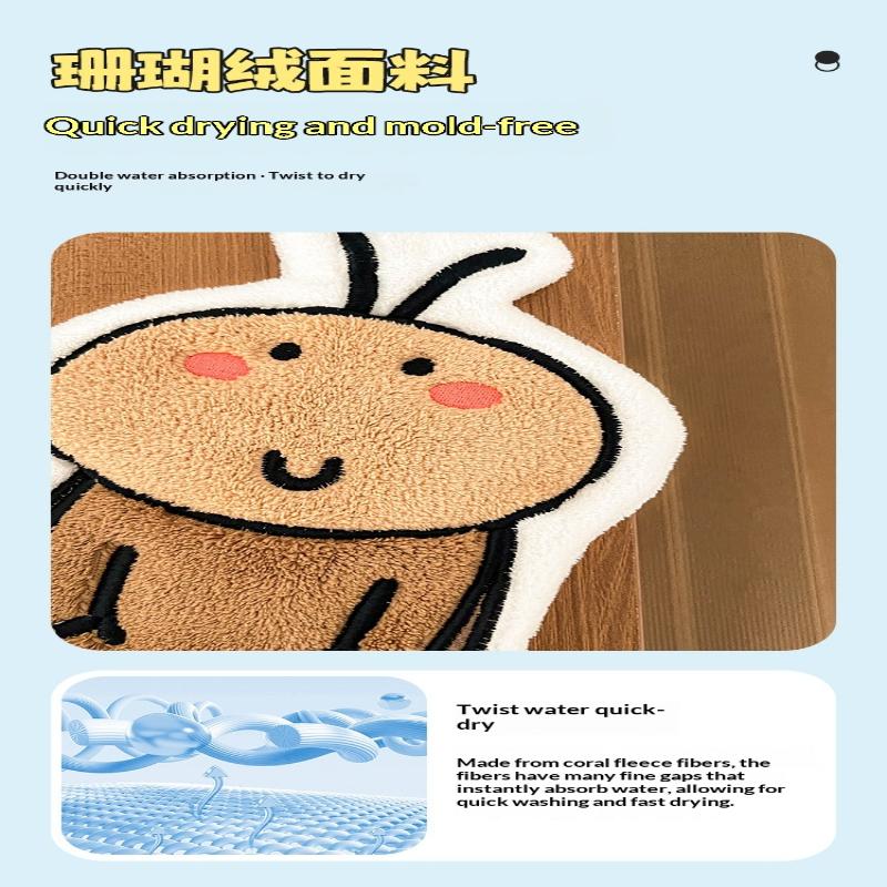 Cartoon Hand Towel Wall Hanging Towel Thick Soft Handkerchief Rag For Kitchen Bathroom Washing Hands Cloth