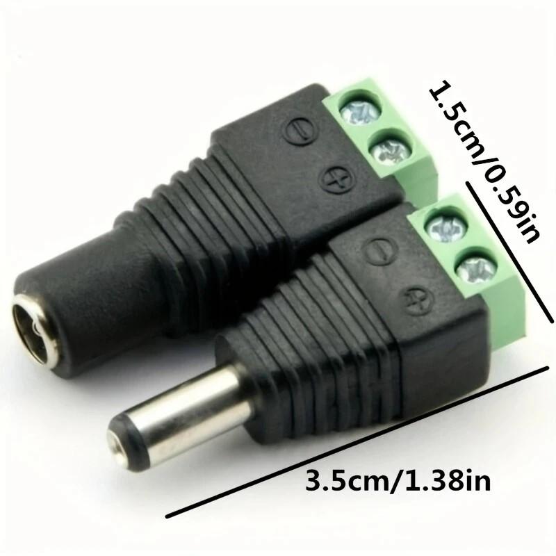5pairs 12V DC Power Connector Plug Jack Male Female Socket Barrel 2.1mm x 5.5mm Adapter Camera LED Strip Supply Terminal