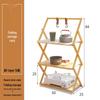 Multi-Layer Bamboo & Wood Folding Storage Rack for Outdoor Camping & Picnics