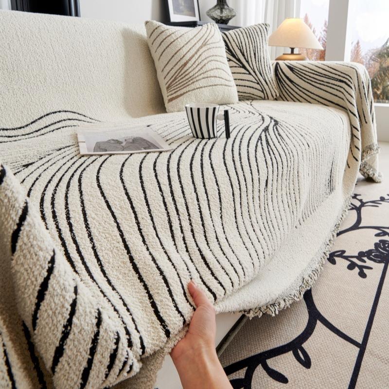 

[Доступны двусторонние] Высококачественное диванное полотенце, осенне-зимнее нецарапающееся покрытие, универсальное нескользящее плюшевое одеяло для дивана