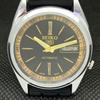 REFURBISHED VINTAGE SEIKO 5 AUTOMATIC 7009A JAPAN MENS BLACK WATCH 598-a313049-9 SKU598-a313049