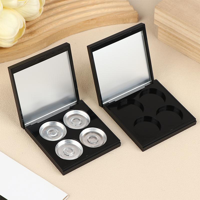 4 Grids Empty Magnetic Cosmetics Palette Holder Box Professional Lip Gloss Case With Mirror Powder Blusher Box For Eyeshadow