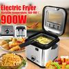 900W Elektrická fritéza Stroj na smažení hranolků 220-240V 1,5L Trouba Horký hrnec Smažené kuře Gril Nastavitelný termostat Kuchyňské vaření