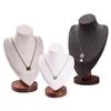 Walnut Portrait Neck Display Stand Neck Mold Necklace Model Stand Jewelry Display Stand Pendant Hanger Window Props
