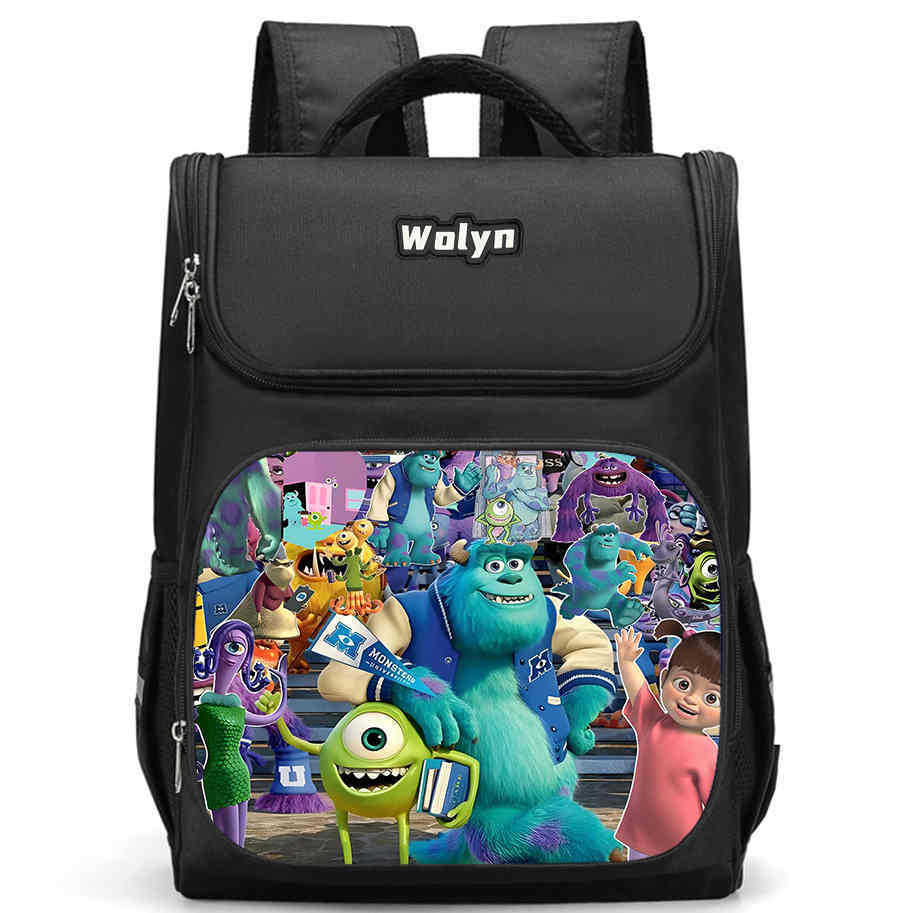 Monsters, Inc High Definition Printing High Value Anti-Hunchback Wear-Resistant School Bag Computer Bag small (grades 1-2)