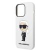 Karl Lagerfeld KLHCP14LSNIKBCH iPhone 14 Pro 6.1" hardcase biały/white Silicone Ikonik