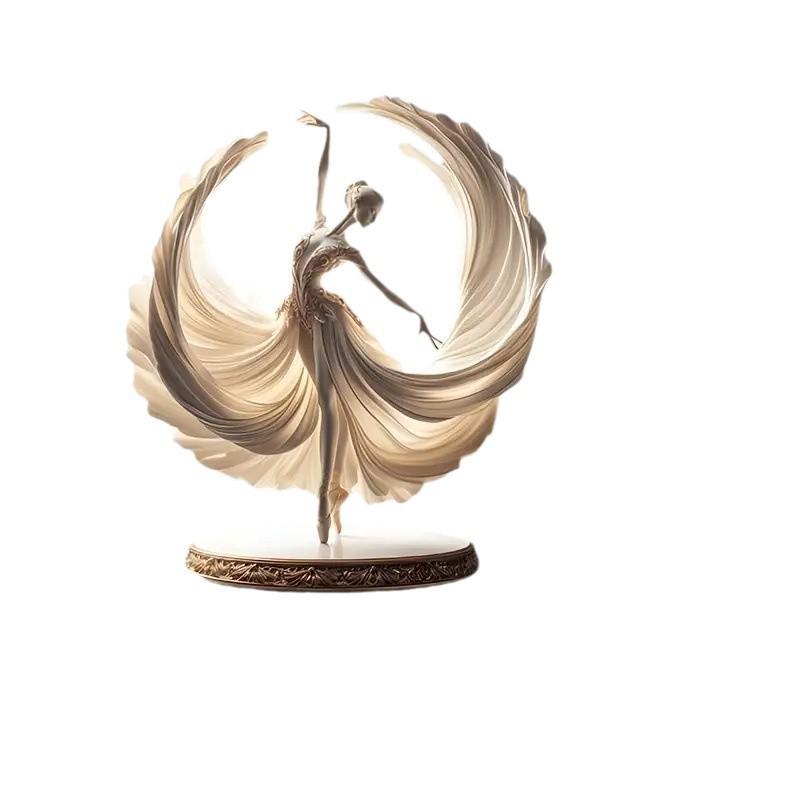 Elegante Acryl-Ballerina-Statue - Ideales Geschenk für Frauen, Stilvolle Schreibtischdekoration mit Ständer