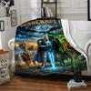 World of Warcraft Print Flannel Blanket High Quality Warm Comfortable Cover for All Seasons Perfect for Gifts Home Decor