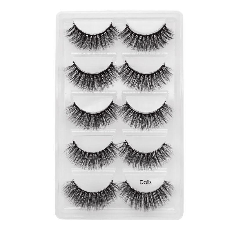 Lashie - Set mit 5 Paaren: Voluminöse Fox Eye Fake Lashes