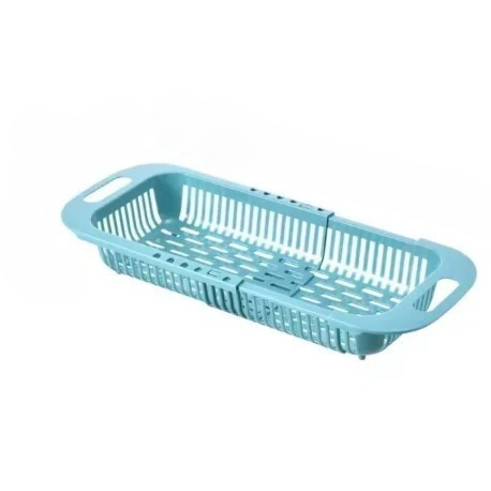Extendable Over the Sink Colander Fruits and Vegetables Drain Basket Adjustable Strainer Sink Washing Basket for Kitchen