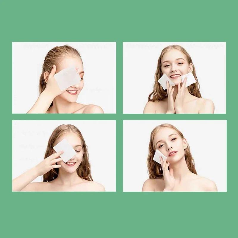 100sheet Disposable Face Towel Hanging Draw Thickened Cotton Soft Towel Beauty Cleaning Face Towel Dry Wet Use Dual Purpose