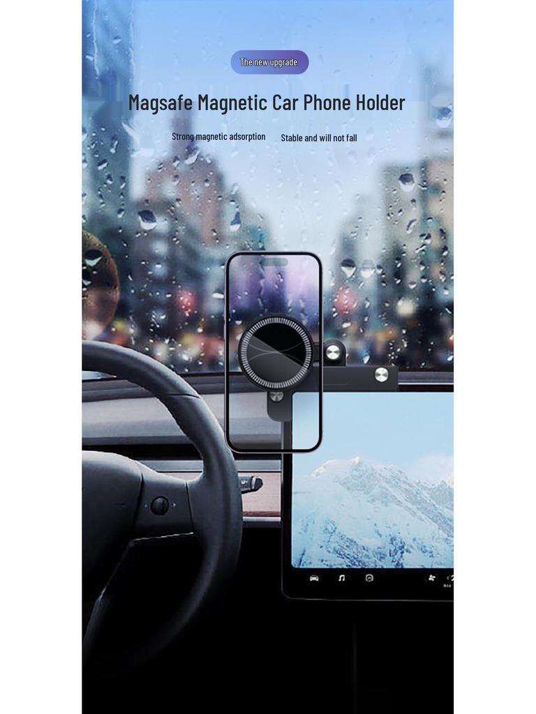 BYD Auto Magnetische Handyhalterung für Model 3/Y - MagSafe-kompatibel, Faltbare Navigationshalterung