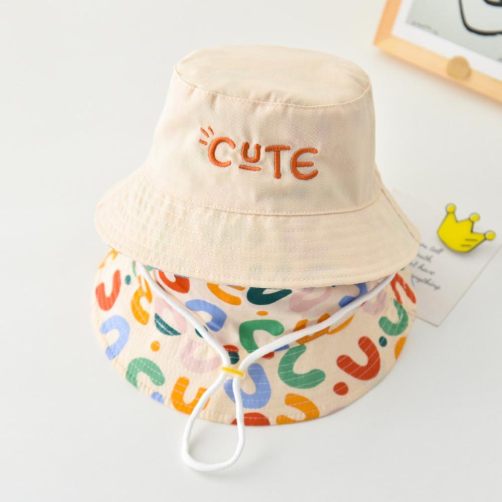 Breathable Double Sided Kid Sunhat Korean Style Children's Fisherman Hat Baby Shading Hat  Baby