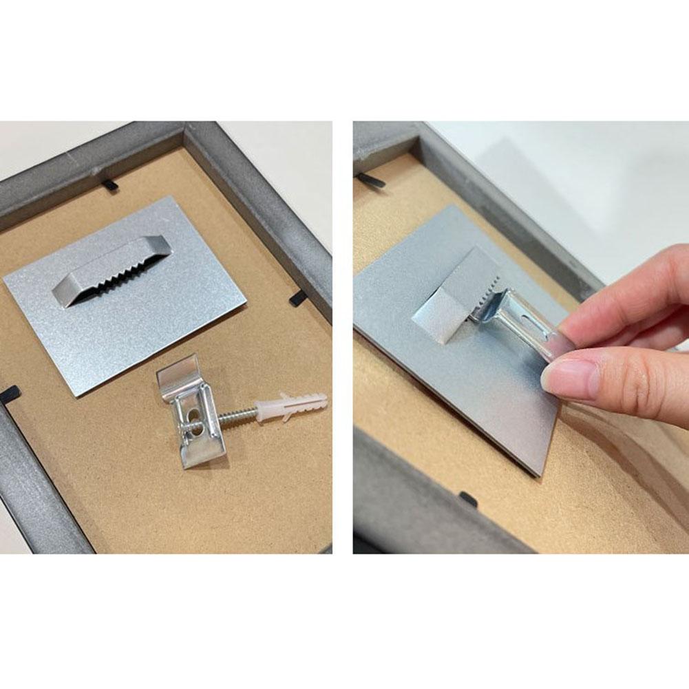 Spiegel-Fotorahmen-Haken, Rahmenaufhänger mit selbstklebendem Badezimmerglasspiegel, zum Aufhängen von Uhren, Bildern, Wandhaken, Hardware-Zubehör