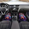 Set Of 4 Car Floor Mats With A Vibrant Owl Design, Perfect For Family Trips Or Everyday Use, Providing Easy Cleaning Advantages