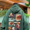 Herren Übergroßes Kapuzensweatshirt Lockerer Schnitt Streetwear Pullover Herbst Freizeitjacke