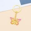 Colorful Butterfly Pendant Keychain and Earphone Bag Ornament for Girls